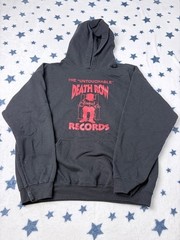 Death Row Records Hoodie Mens Medium Black Rap Hip Hop Graphic Tupac