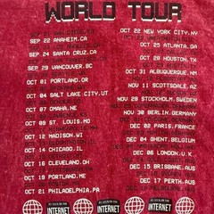 Futuristic As Seen On The Internet World Tour T-Shirt Mens Large Red Excellent