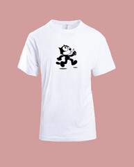 UNISEX MEN WOMENS TEE TSHIRT FELIX THE CAT FACE HAPPY WALKING CARTOON FUN GIFT