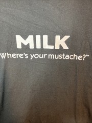 VTG 90s Milk Promo T Shirt Men’s X-Large Mustache Single Stitch Anvil