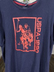 U.S. Polo Assn. Graphic Logo Men’s Blue/Red Short Sleeve Crew T-Shirt Size XL