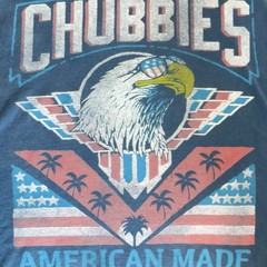 Chubbies Medium American Made Tank Top Bald Eagle Red White Blue USA Pride