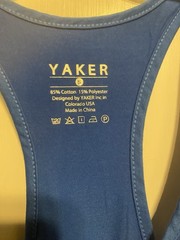 Yaker Men’s Workout Tank Top Cotton Royal Blue Small Fitness Racerback NWOT