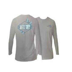 NWT MEN’S Reel Life Men’s Sun Defender Lightweight Long Sleeve UV Tee FISHING L