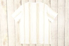 INC INTERNATIONAL CONCEPTS STRIPED SAND BEIGE WHITE XL TEE TSHIRT MENS NWT NEW