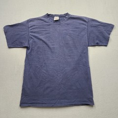 Vintage Pluma Shirt Mens MED blue Heavyweight 100% Cotton Short Sleeve Tee Blank