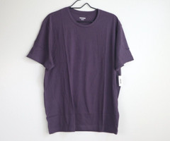 2 Pack Men’s Slim-Fit Short Sleeve Cotton Crewneck T-Shirt Size XL Blue Purple