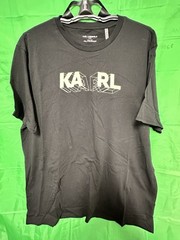 Karl Lagerfeld Paris Logo Graphic Black T-Shirt – Mens sz 2XL / XX-Large / XXL