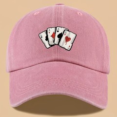 Retro Poker Print Truck Hat – Classic Baseball Cap, Las Vegas Fans- NEW