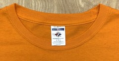 Texas Est. 1845 Statehood T-shirt Size Large Orange 50/50 Cotton/Polyester