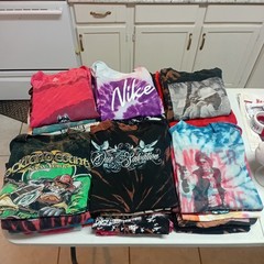 Bulk Lot 48 Tie Dye Shirts Size Large Assorted Graphics Sports Anime Festival #2
