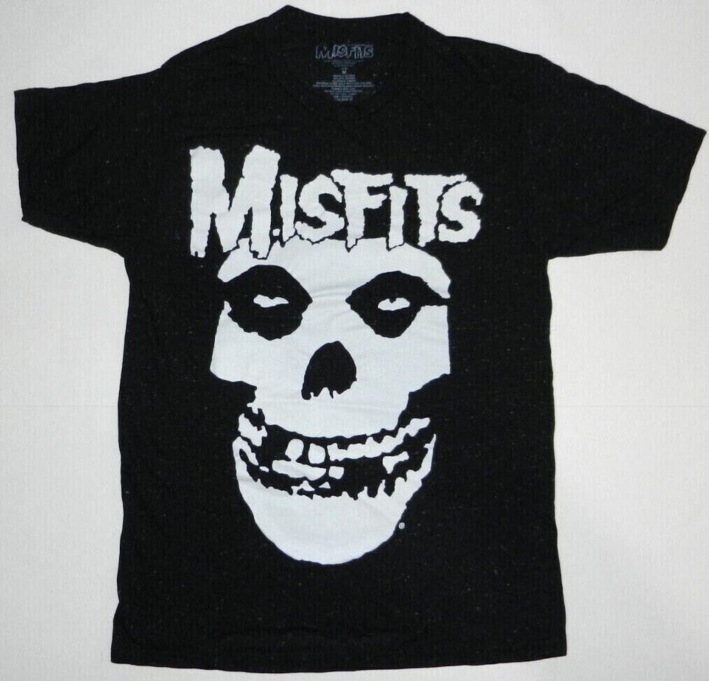 Punk Rock Band Misfits Classic Skull With Logo Tee Shirt New