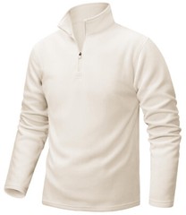 Mens 1/4 Zip Pullover Fleece Jacket Long Sleeve Warm Casual Athletic Sweatshirts