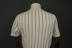Karl Kani White Striped Short Sleeve Crew Neck Pullover Baseball T-Shirt Size S