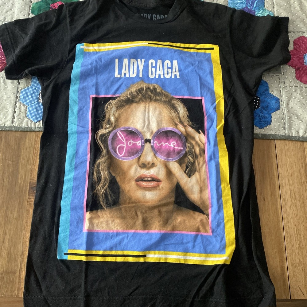 Lady Gaga Joanne World Tour T-Shirt Unisex M Medium Black 2017 Concert Graphic T