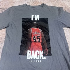 Jordan I’m Back #45 Nike Air Gray Shirt Mens Medium Short Sleeve Basketball