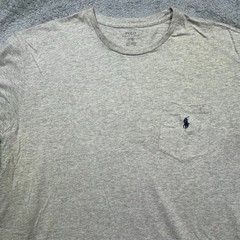 Polo Ralph Lauren T-Shirt Mens L Heather Gray Pocket Cotton PONY Classic Preppy