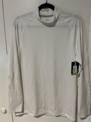 DSG Men’s Cold Weather Compression Crew Neck Top White Base Layer Size Large