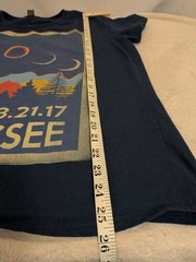Anvil Eclipse Tennessee 08.21.17 Graphic T Shirt Ladies XL Blue Lightweight