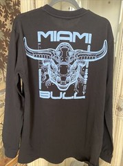D-Cave Stefano Rosso black cotton printed t-shirt Large long sleeves Miami 2022