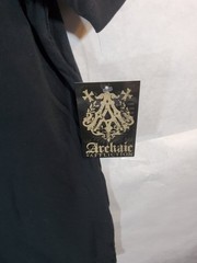 Archaic By Affliction Y2K Style Blue Foil Cross T-Shirt Black New With Tags