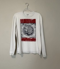 Cremieux Shirt Mens Large Creme Eagle Tribal Medallion Graphic Long Sleeve Tee
