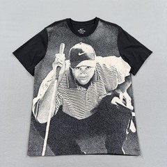 Nike Shirt Mens Large Black Golf Photo Graphic Front Tee TW Logo Tagless