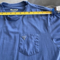 Birddogs Shirt Mens Large Blue Long Sleeve Pocket Logo Cotton Blend Crewneck