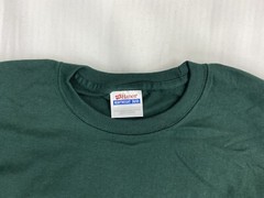 Hanes Heavyweight 50/50 Blank T Shirt NOS Dark Green Size Small Vintage