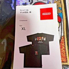 New Nintendo Mario Hanafuda TShirt XL Black Print Rare Japan limited *USA Seller