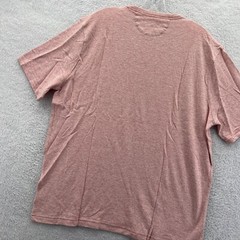 New Faherty Striped Shirt Mens XL Orange Cloud Cotton Soft Short Sleeve Tee B9