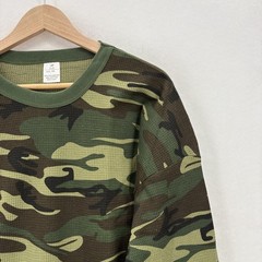 Rothco Shirt Mens 3XL Green Camo Thermal Long Sleeve Crew Neck Military Rugged