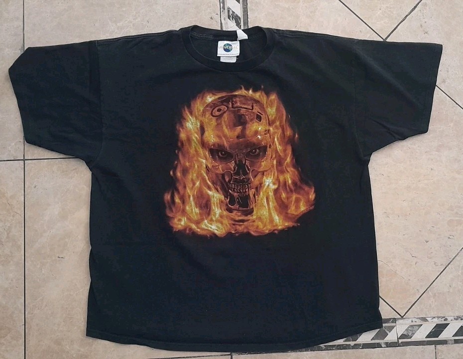 Vintage Terminator 2 Shirt Mens XXL Black Universal Studios Battle Across Time