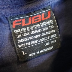 Vintage FUBU Shirt Mens Large Blue Long Sleeve Collection Hip Hop Streetwear Y2K