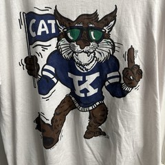 Vintage Kentucky Wildcats Shirt Mens XL 1986 Double Side Graphic 80s Screen Star