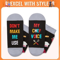 Zmart Cooking Socks Culinary Gifts for Chefs Gifts for Men Women