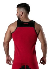 Locker Gear Ribbed Cotton Tank, Stretchy, Sleeveless, Round Neck, Many Colours
