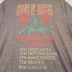 LUCKY BRAND Guns n Roses Mens Large Brown Casual Metal Music Rock Skull NWT