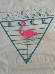Vintage 80s PANAMA JACK Pink Flamingo Single Stitch T-Shirt Adult Size Large USA