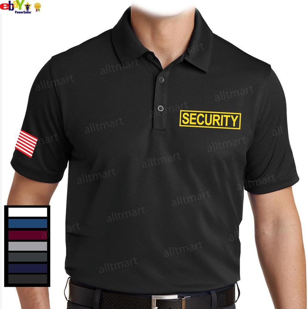 NEW MEN’S PRINTED GRAPHIC DESIGN SECURITY DRIFIT GIFT ATHLETIC SPORTSWEAR POLO