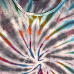 NEW Spiral Ice Tie Dye T-Shirt, Mens L Tank Top, Gray Rainbow