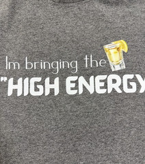 Gildan Beer High Energy Graphic T-Shirt Mens XL Gray Short Sleeve Casual Tee