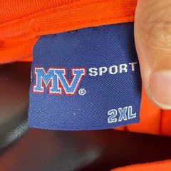 MV Sport T-Shirt Mens 2XL Auburn Tigers Style 207 Orange Short Sleeve AU FLAW