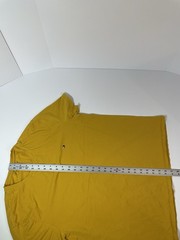 Tommy Hilfiger Men’s Yellow Solid Logo Crew Neck Short Sleeve T-Shirt Large