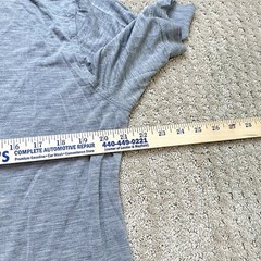 Bullock & Jones T-Shirt Mens 50 M/L Gray Mock Neck Short Sleeve Italy 100% Silk