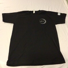 LCI logo Tultex Tag Size Large T-shirt Black with logo. 100% cotton