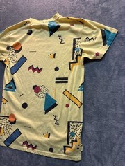 Screenshot Brand 80s Retro Geometric Allover Print T-Shirt