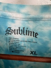 Sublime 40oz to Freedom Sun Logo Tie Dye T-Shirt Mens XL Blue White #0303