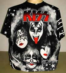 Kiss Rock Band All Over Print T-Shirt Size M L XL 2XL 3XL First Lineup XXL XXXL
