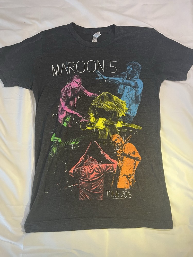 Maroon 5 American Apparel 2015 Tour Shirt Size S 2 Sided